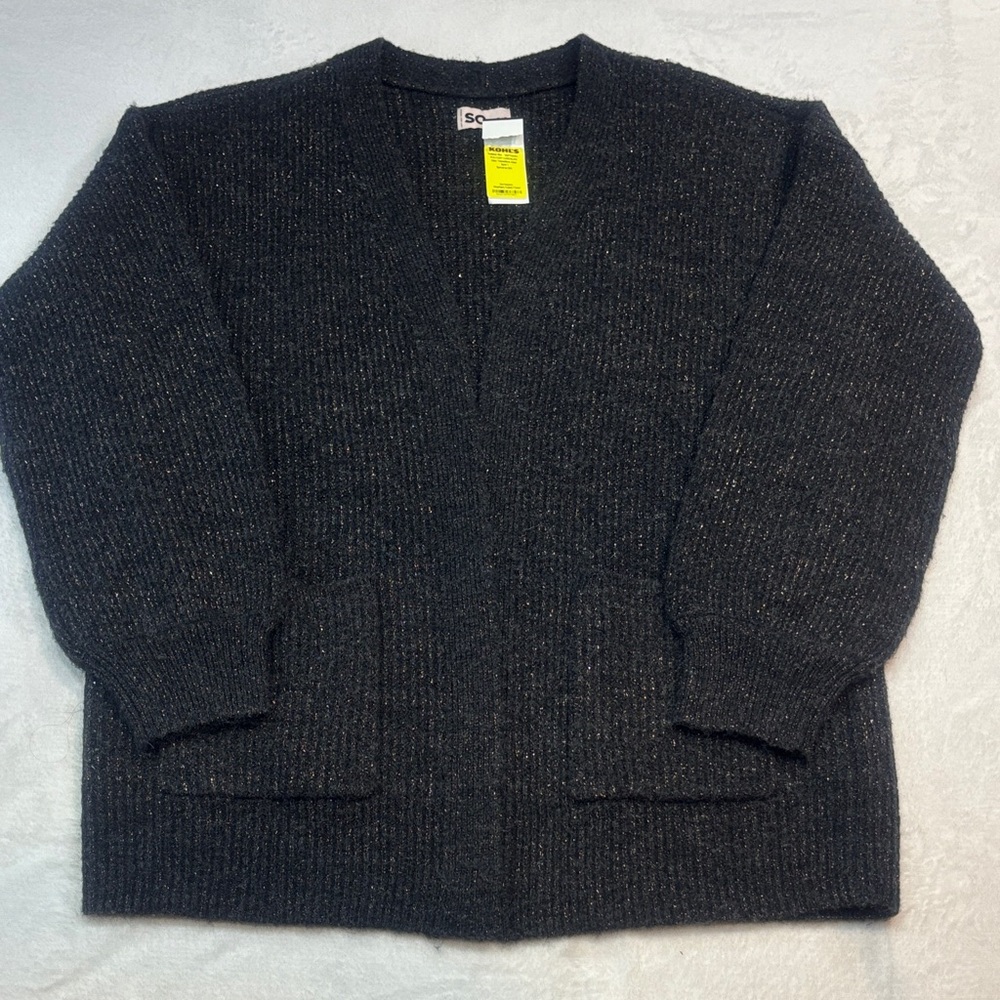 SO Men's Black Cardigan Sweater